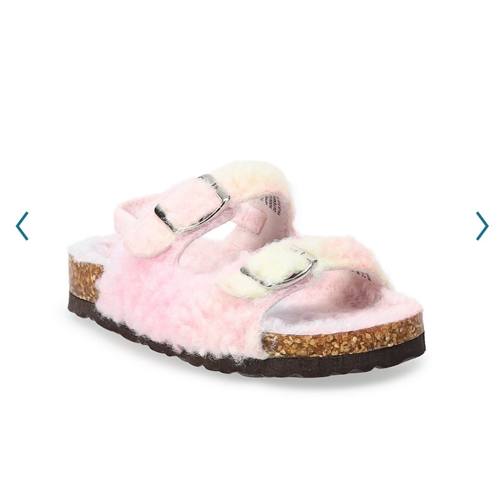 Jumping Beans Magnetizing Girl’s Faux Fur Slide Sandals size 6 toddler NWOT